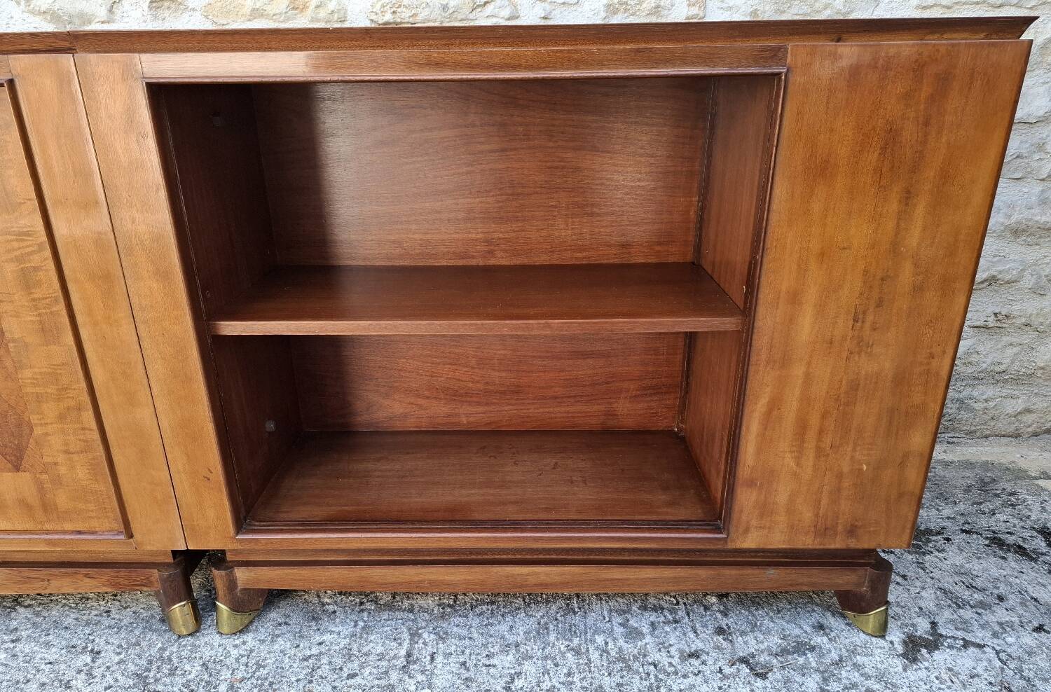 Mahogany glass sideboard, 1950
