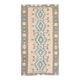 1970s Vintage Turkish Oushak Handmade Wool Cotton Pink Runner Rug 93x176