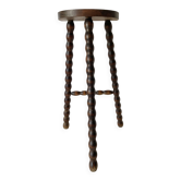 Tabouret haut tripode vintage