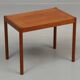 Table basse teck 57x37 cm 1960 suede