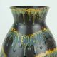 mid century vase dumler & breiden vase model 122/30 with rare colorful patt