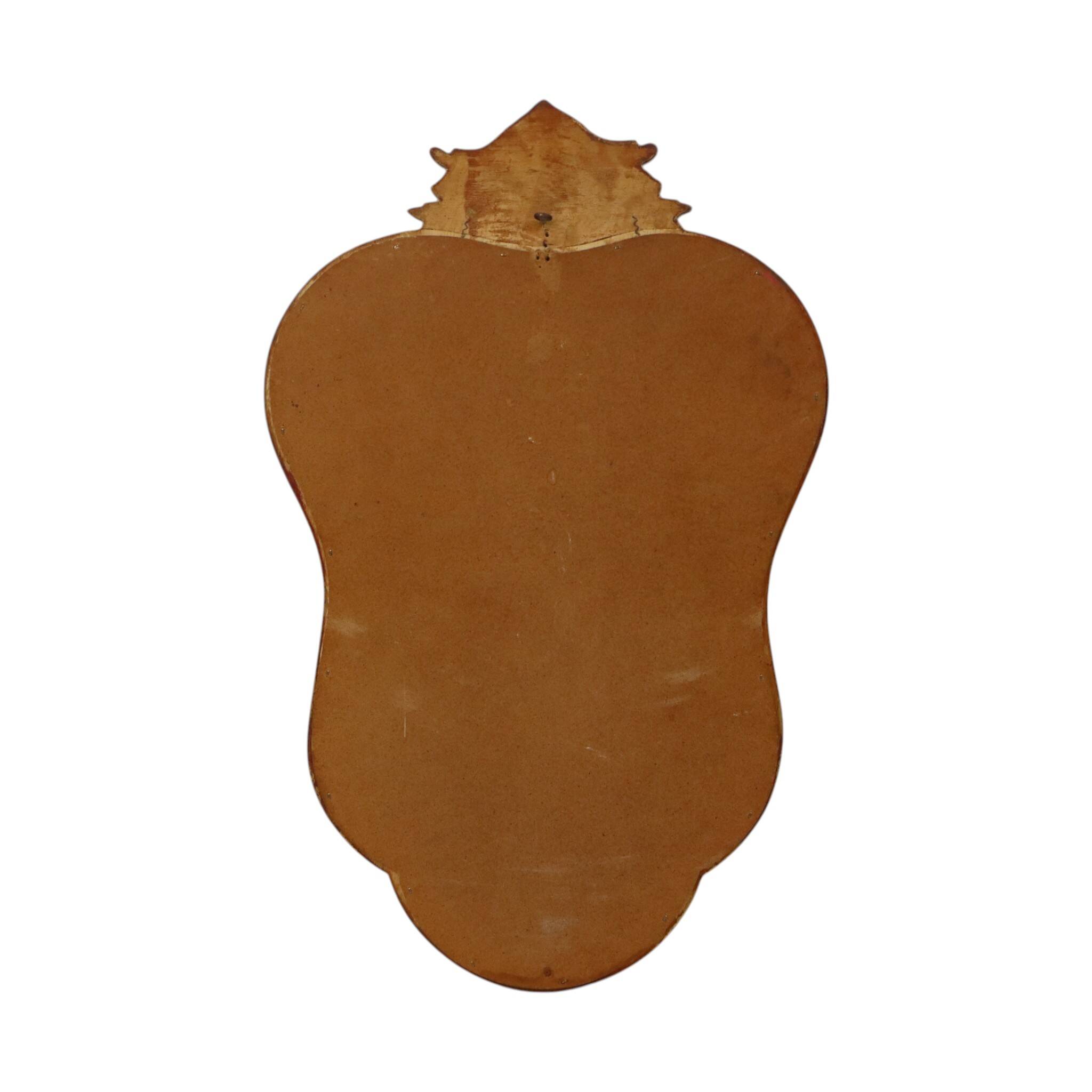 Miroir en bois de style baroque doré français classique 54 cm