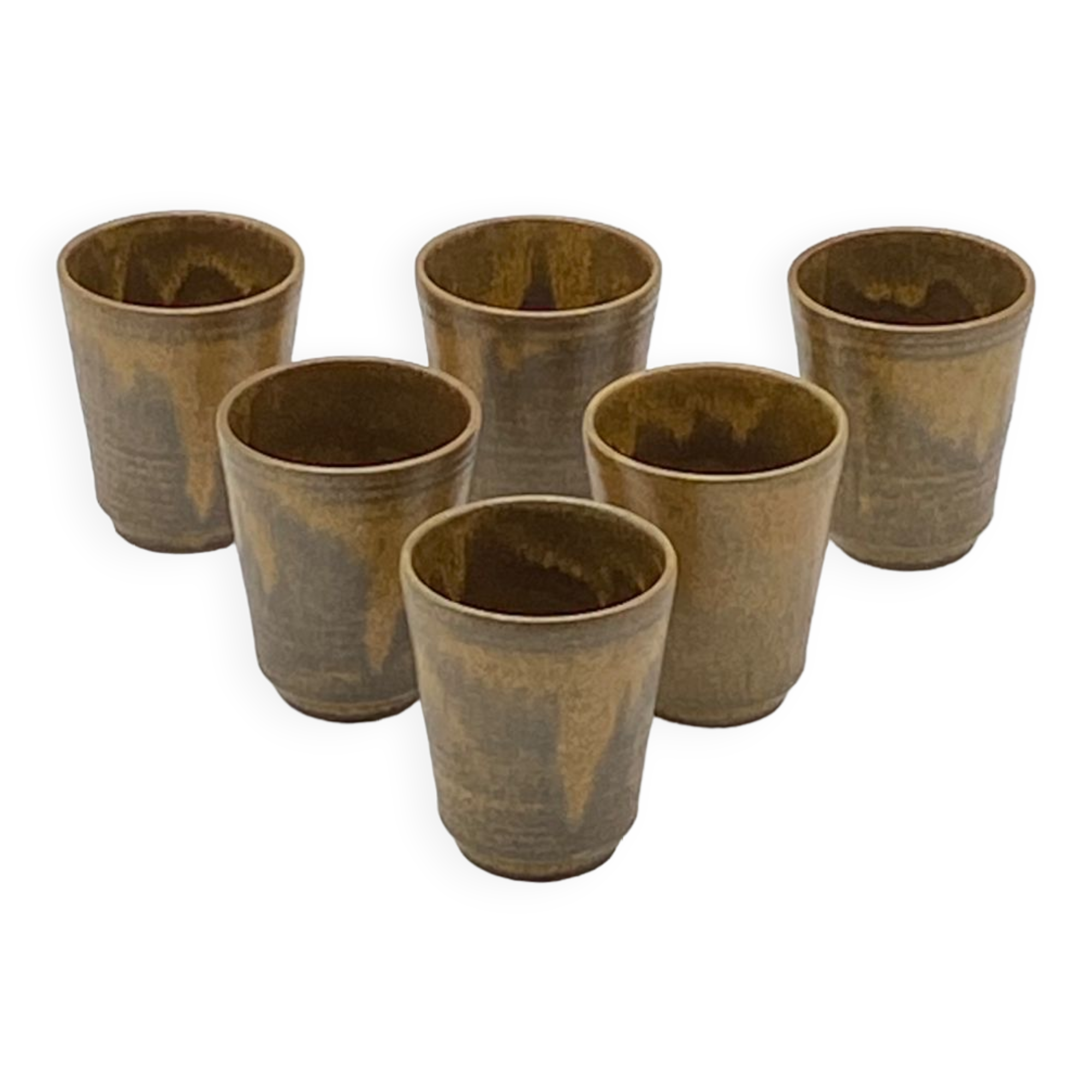 Glass / ceramic cup / stoneware / Digoin / vintage