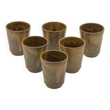 Glass / ceramic cup / stoneware / Digoin / vintage