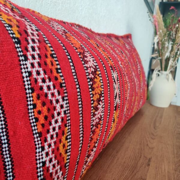 Coussin kilim rouge marocain