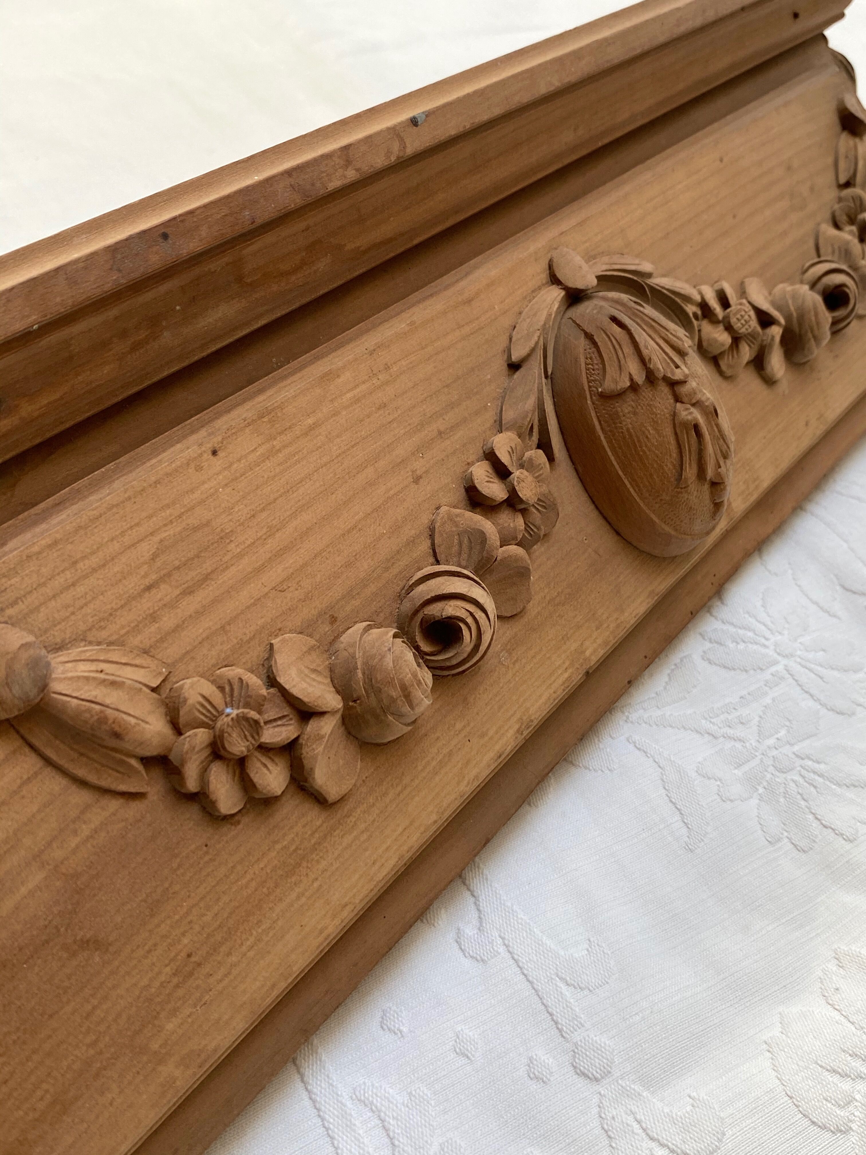 Solid wood pediment
