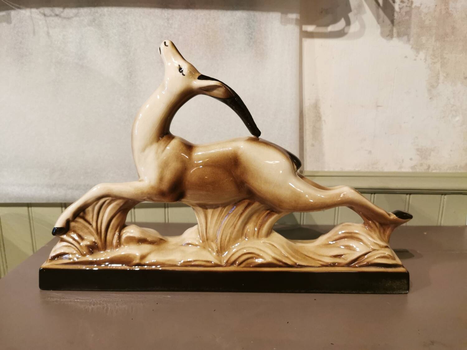 Art deco ceramic antelope
