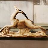 Art deco ceramic antelope