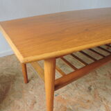Low scandinavian teak table 60's