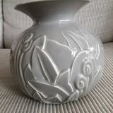 Art-deco vase with floral pattern