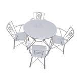 Garden set in wrought iron  60s 70s