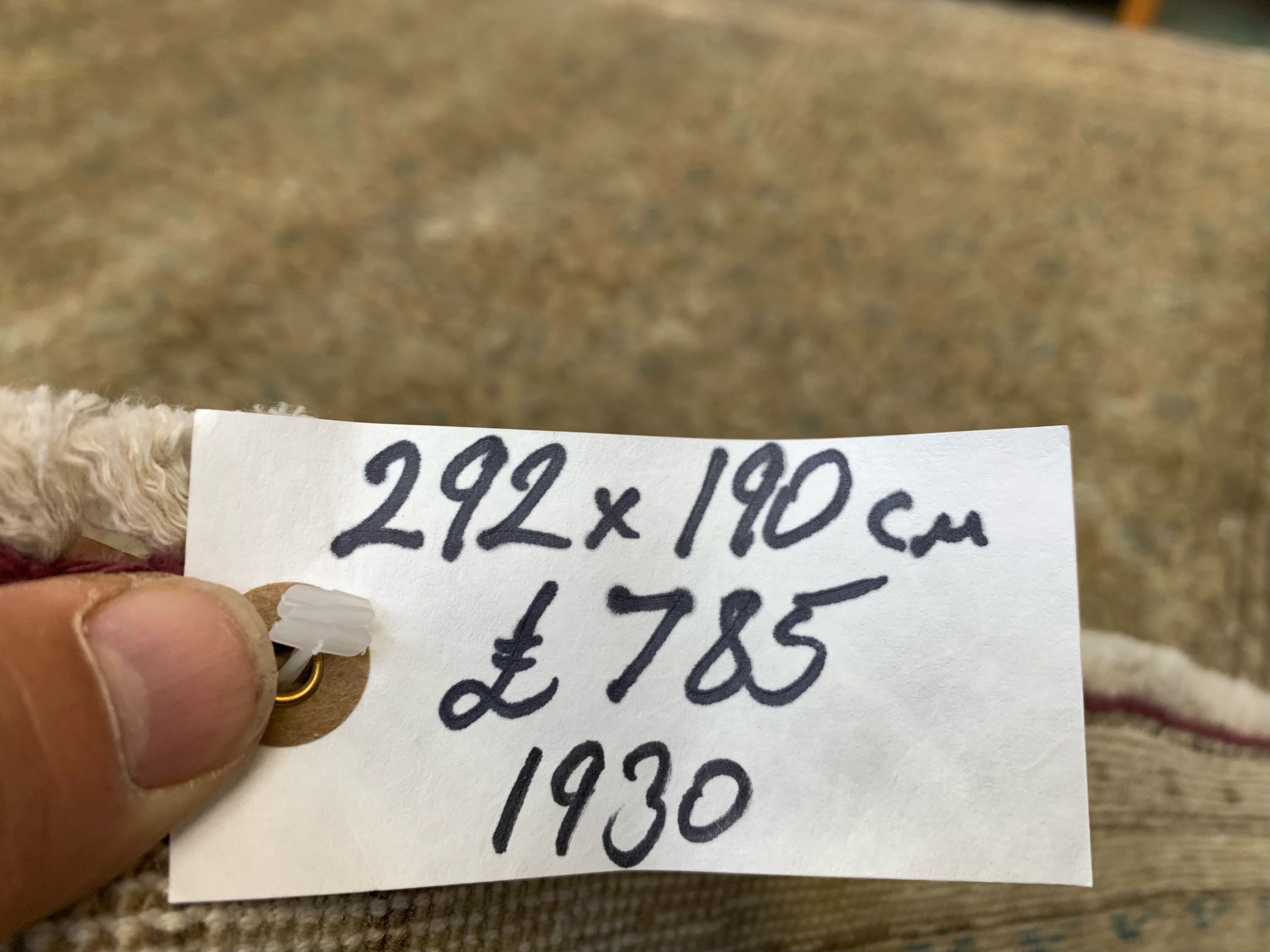 Vintage Turkish Rug 292x190 cm