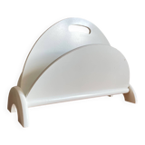 White Magazine Rack 1980s Design