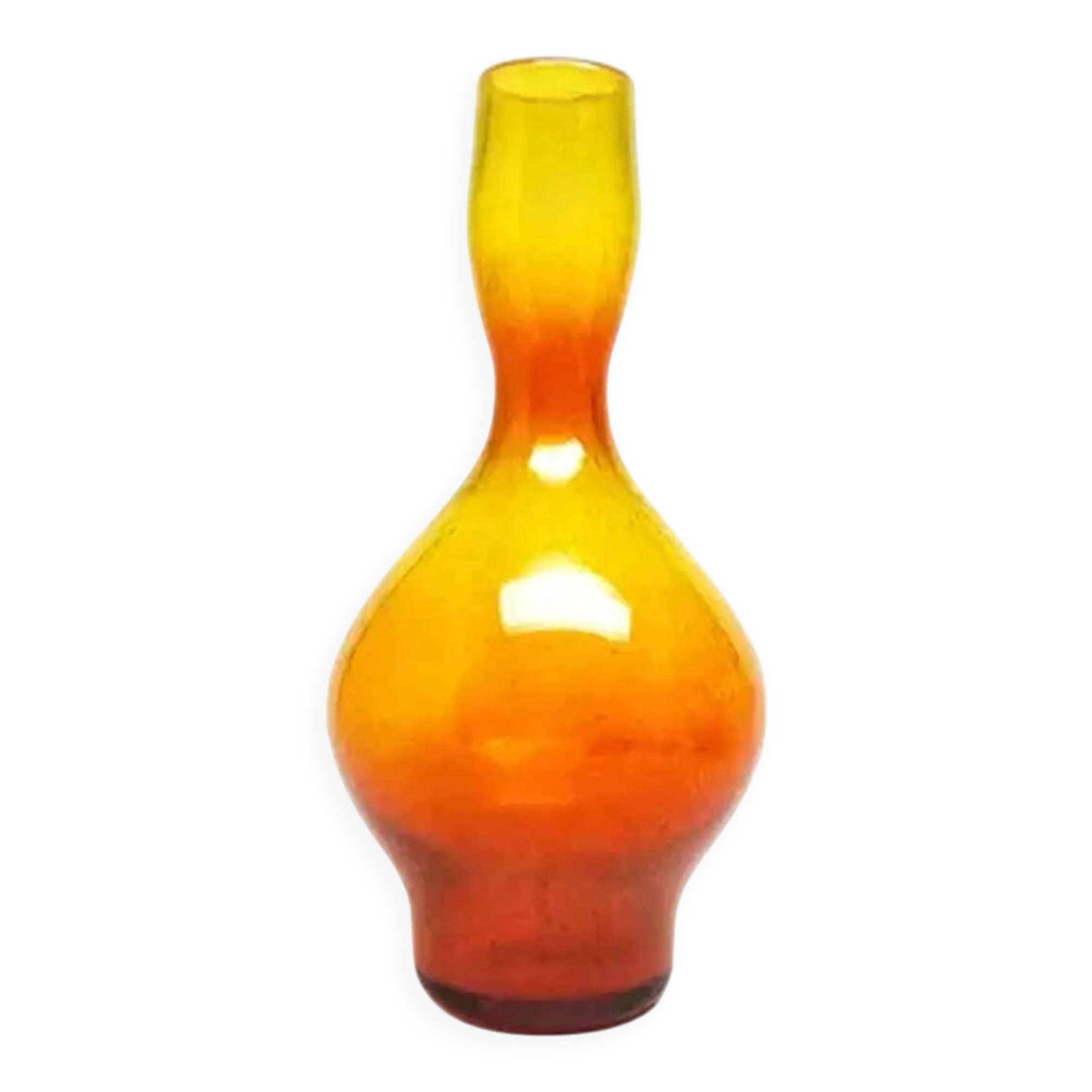 Bottle 'Bączek', mid-century modern, glass, designed by Z. Horbowy, Poland, 1970s