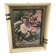 Old photograph of a woman with hydrangeas