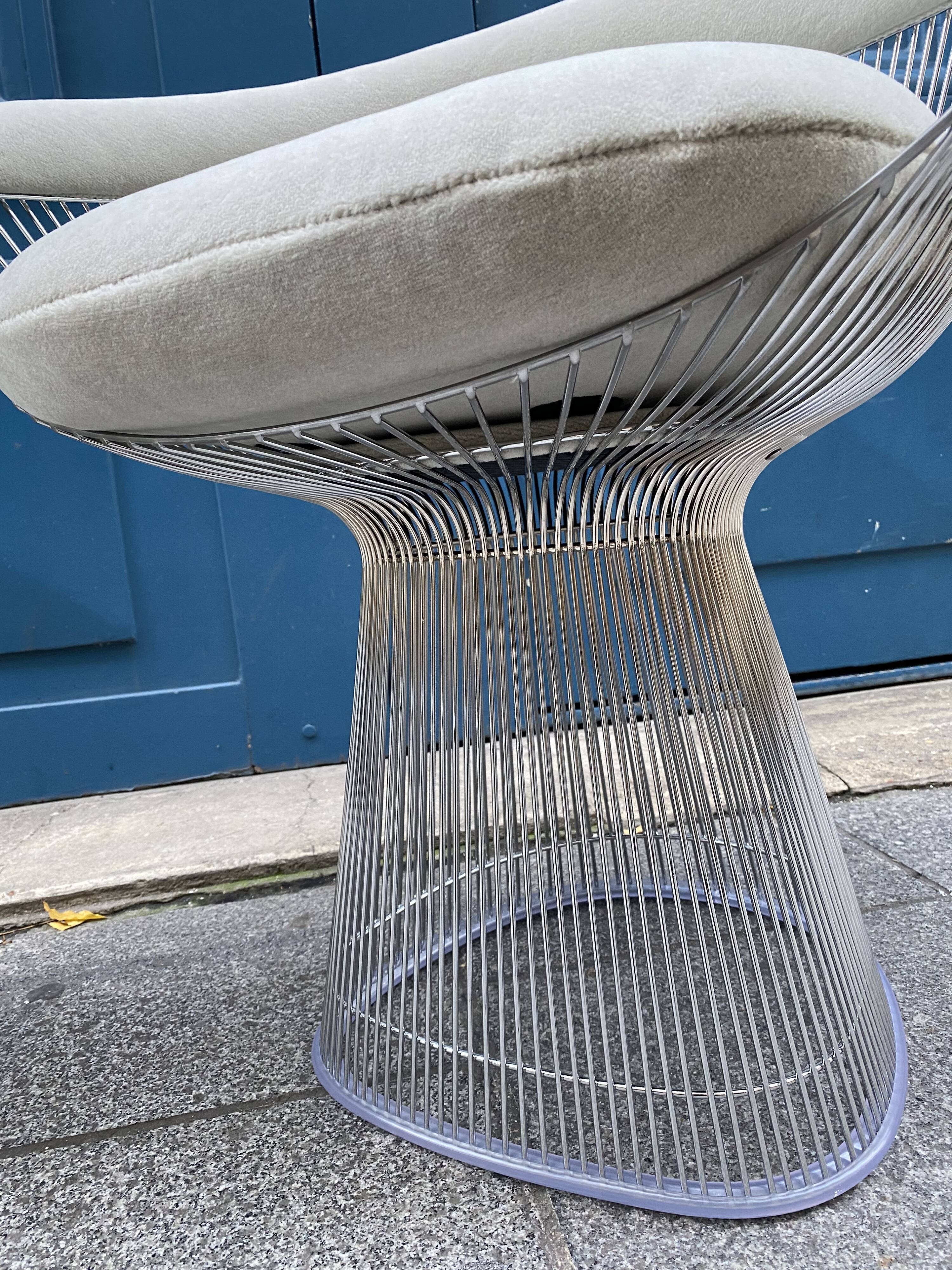 Velvet armchair by Warren Platner for Knoll