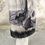 Vintage owl lamp made of natural stone