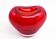Vase vintage en verre rouge
