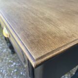 2 tables de chevet bois et noir