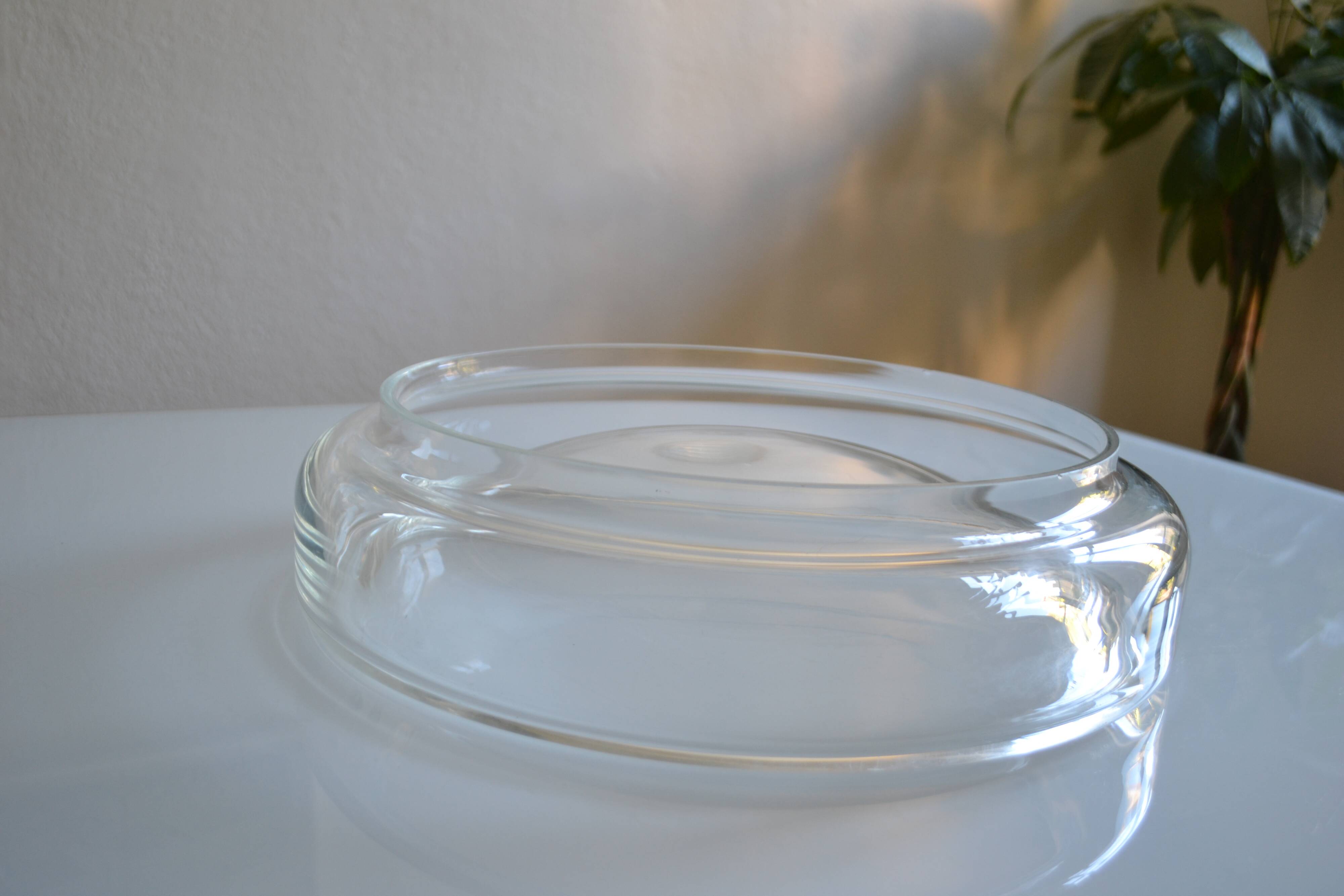 vide poche en verre soufflé, Murano Italy vers 1970 D : 35 cm