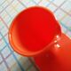 Vase, pichet verre Empoli orange année 70