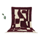 Pure Moroccan wool carpet in burgundy, size 200 x 300 cm.