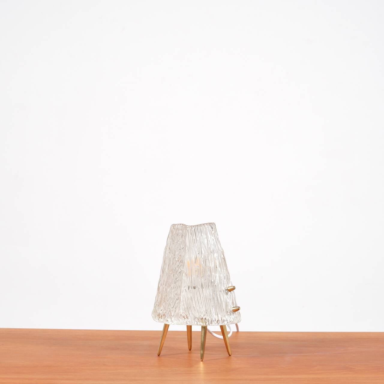 Pair of glass desk lamps by J.T. Kalmar