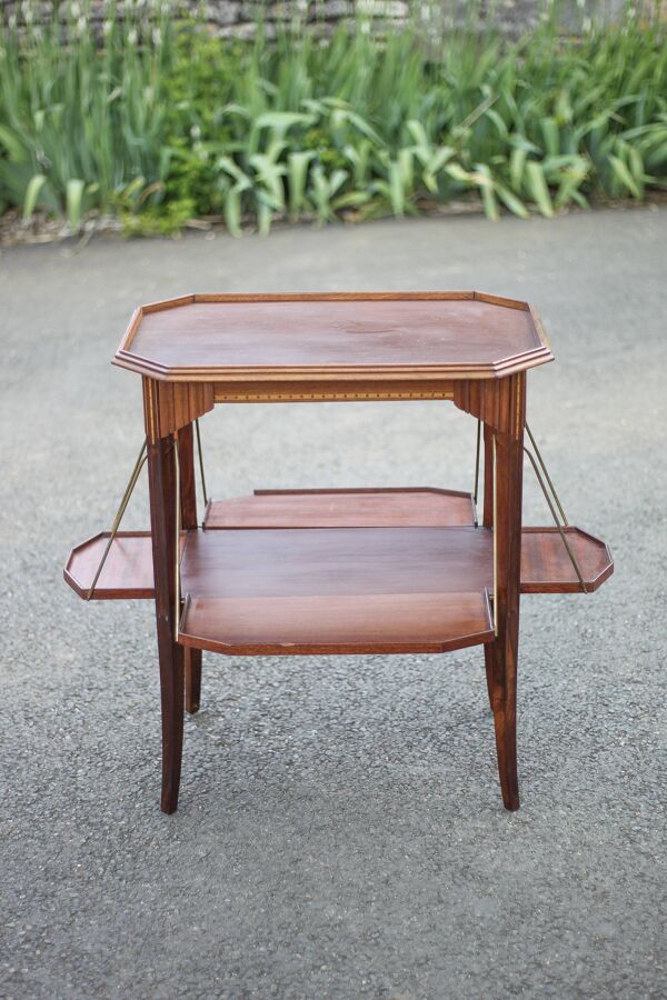 Desserte bois à rabat, chariot à thé, bar, meuble de salon, desserte vintage, cuisine, déco