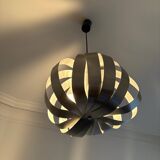 Space Age brushed metal ball chandelier