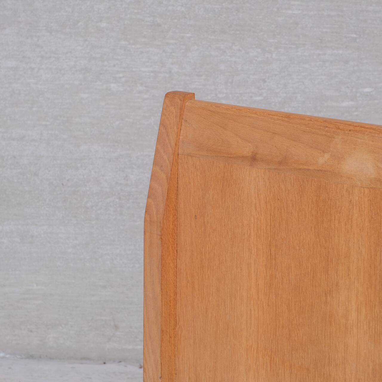 Guillerme et Chambron French Mid-Century Oak Single Bed