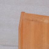 Lit simple en chêne français du milieu du siècle de Guillerme et Chambron