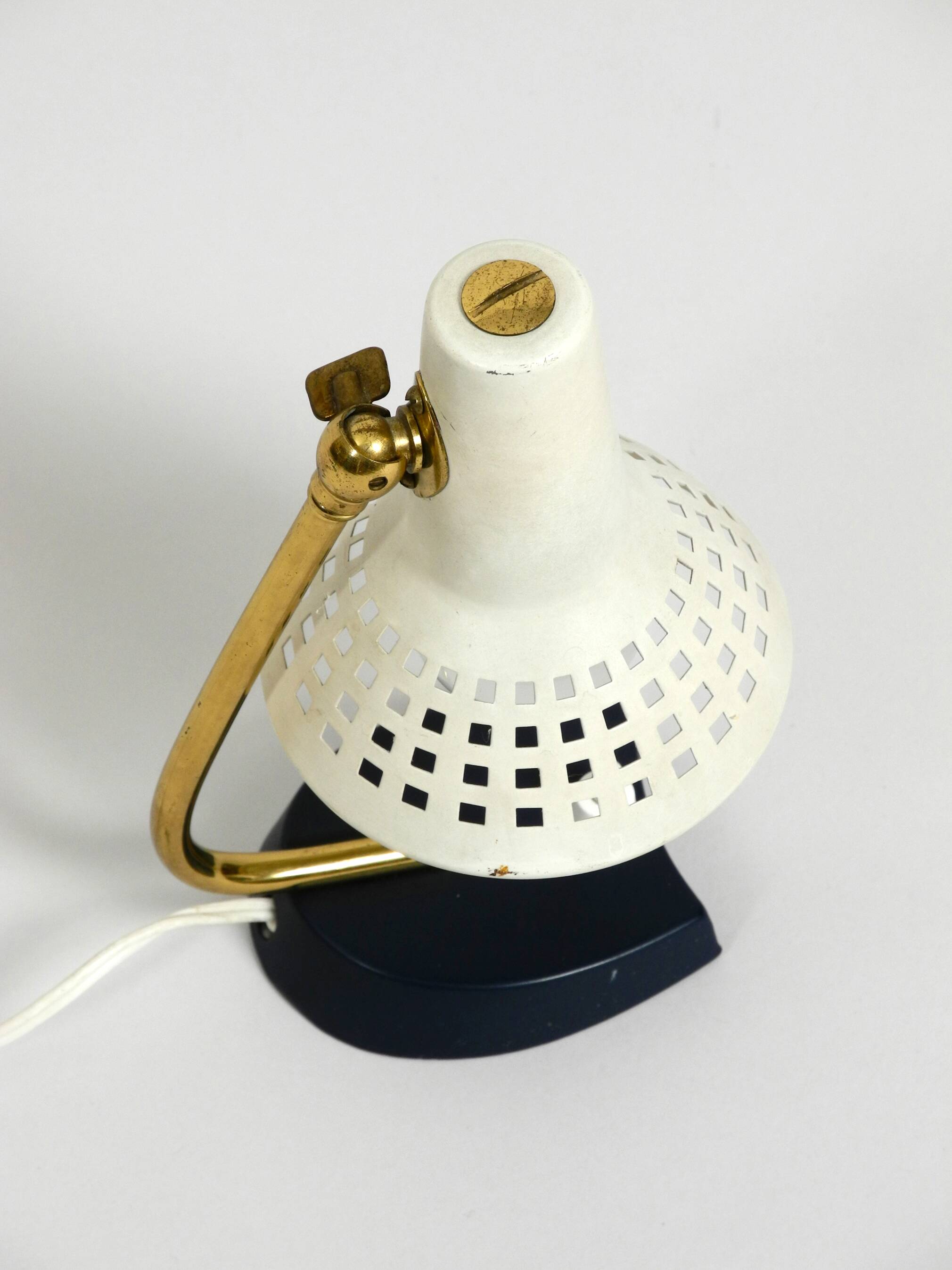 Very nice Mid Century Modern metal bedside lamp with adjustable shade