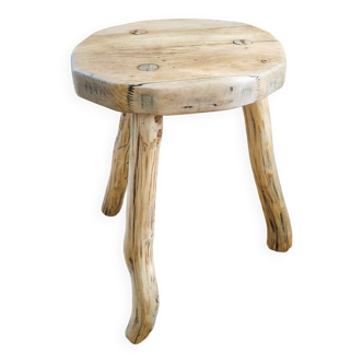 Brutalist tripod stool, restored.