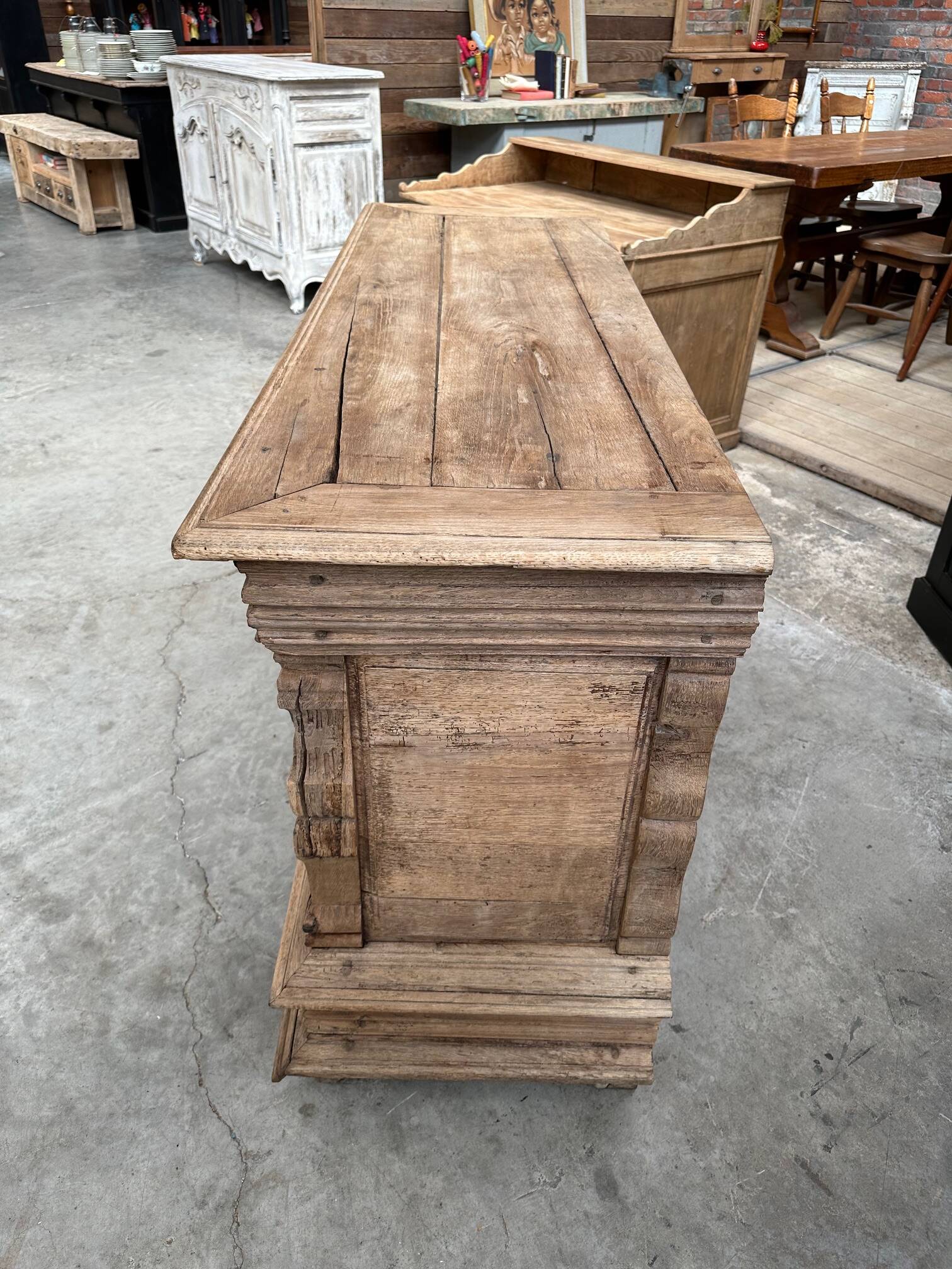 18th century solid oak chest of drawers