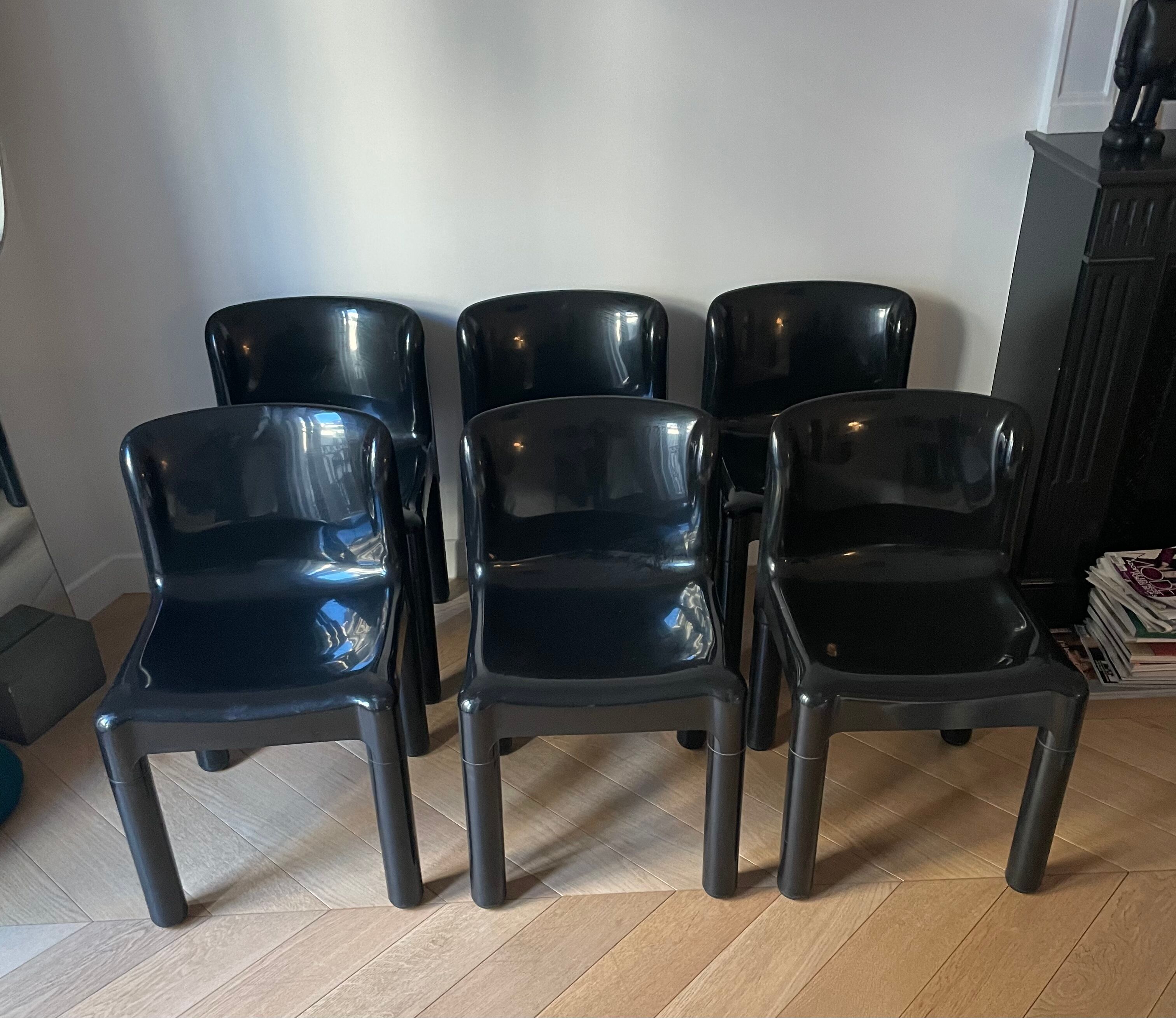 Set of 6 chairs 4875 by Carlo Bartoli for Kartell