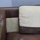 Danish mid-century three-seat brown leather sofa, 1970s