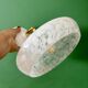 Vintage wall lamp with white clichy glass shade