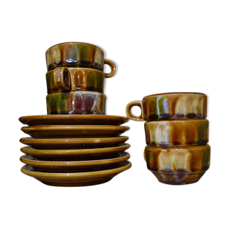 Set of 6 Roussillon coffee cups