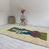Handmade moroccan berber carpet 264 x 134 cm