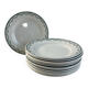 Set of 12 flat plates in Saint Amand earthenware, 22.5cm.
