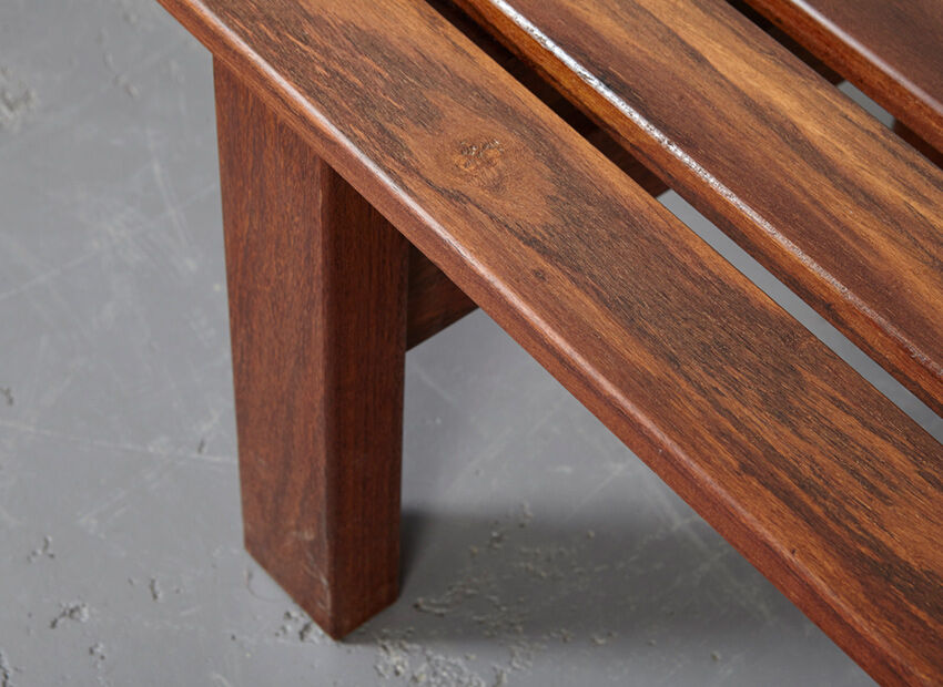 Mahogany slat bench 1960
