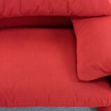 Maralunga 3-seater Sofa red by Vico Magistretti for Cassina, Italy