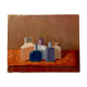 Old painting, still life with bottles, signed Milliquet (1896-1982)