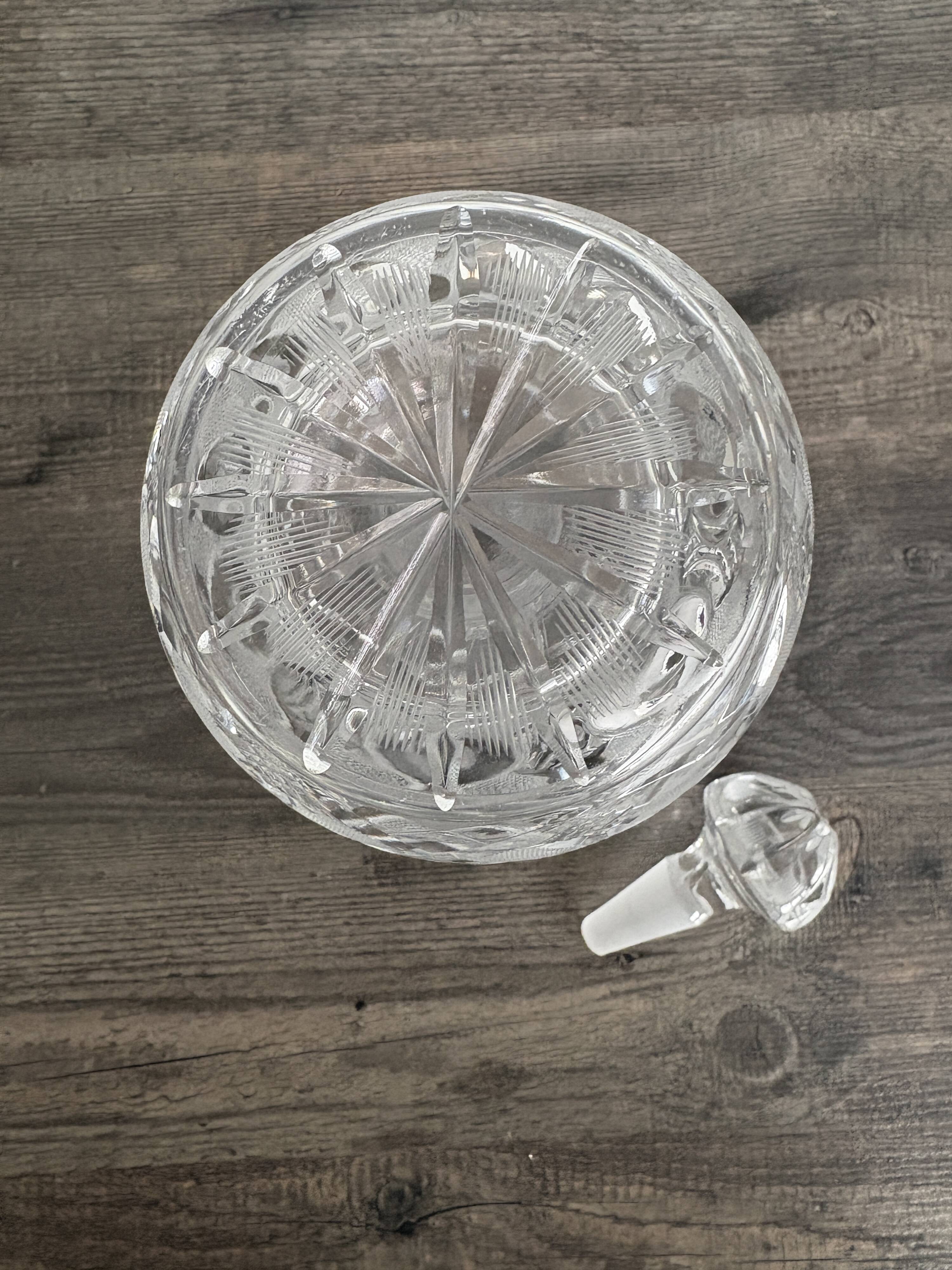 Antique cut crystal carafe