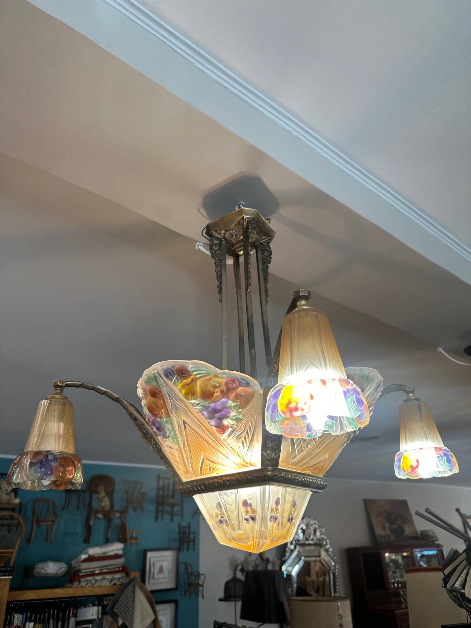Very beautiful Art Deco chandelier.