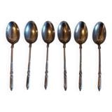 Old silver-plated metal teaspoons