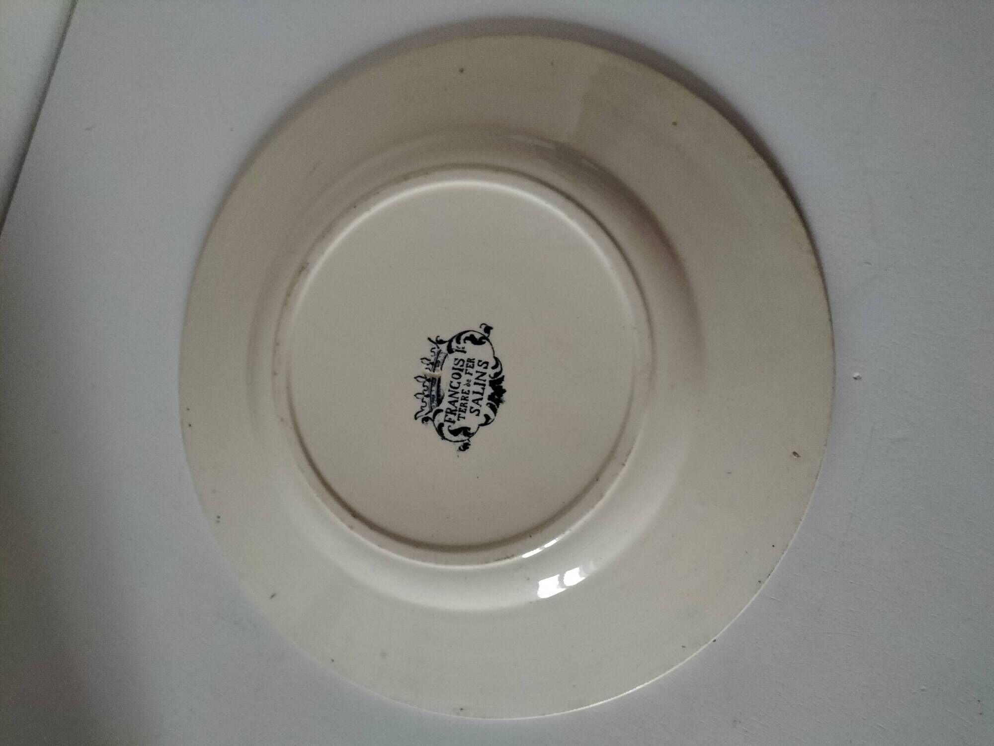 Pair of ironstone plates – Salins François Ier & KG