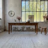 Farmhouse table pine multi-drawers