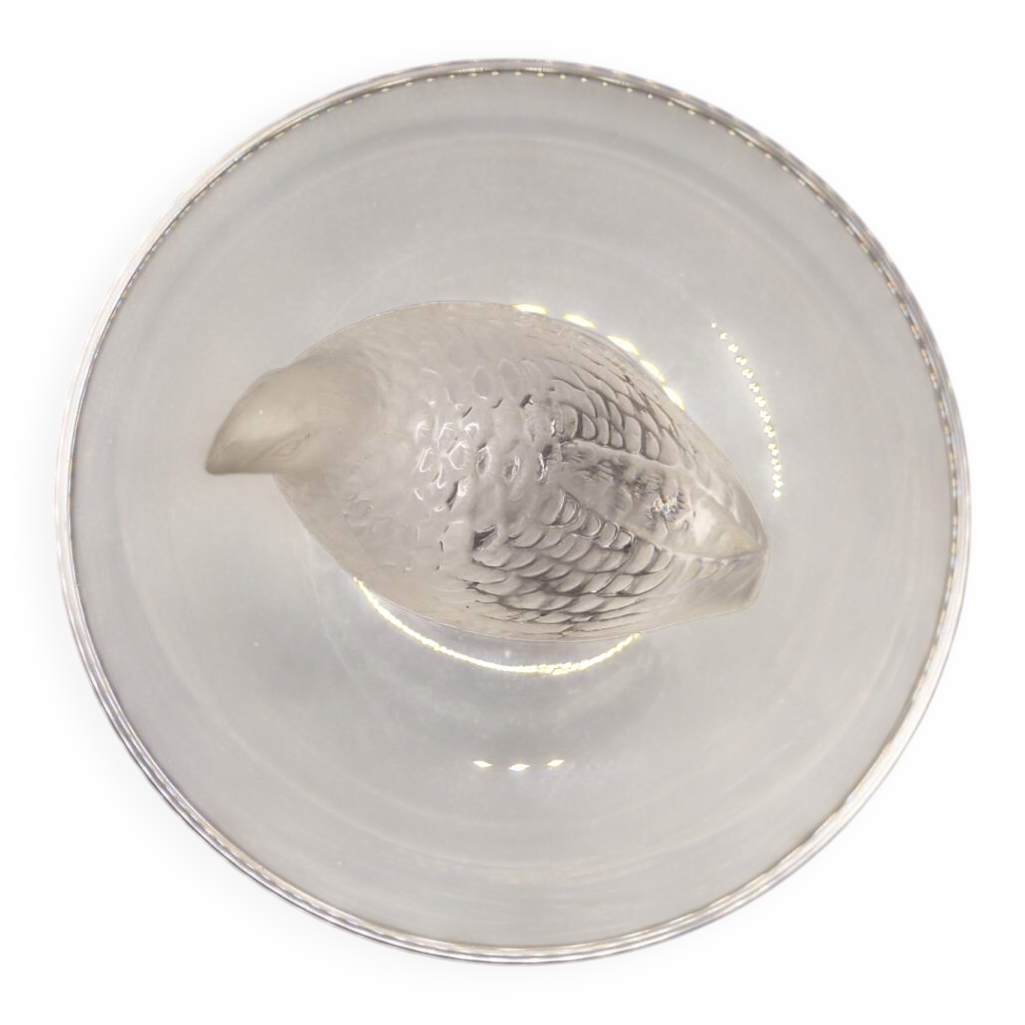 Perdrix ring in Lalique crystal