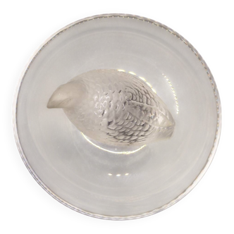 Perdrix ring in Lalique crystal